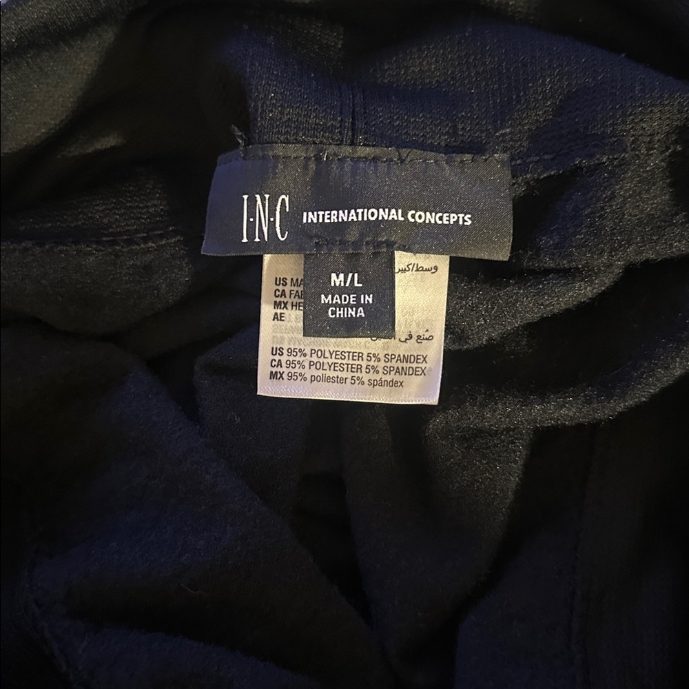 INC International Concepts Black Leopard Print High-Waisted Leggings - Picture 8 of 8